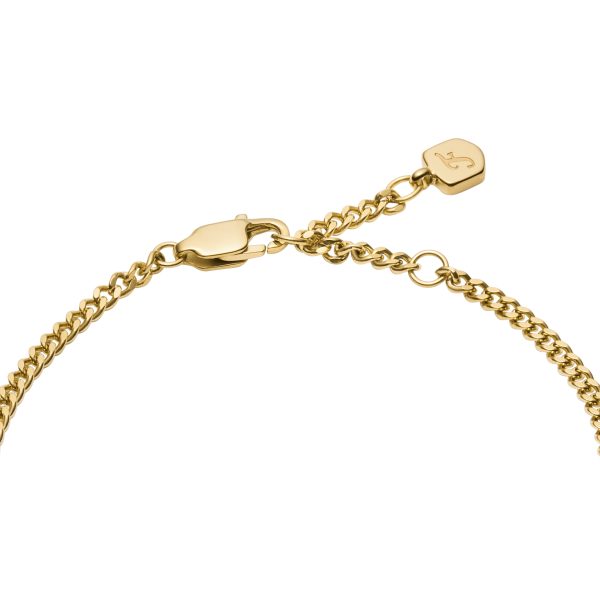 Fossil Raquel Gold-Tone Stainless Steel Chain Bracelet - Preorder