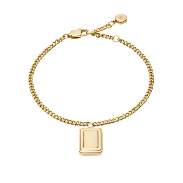 Fossil Raquel Gold-Tone Stainless Steel Chain Bracelet - Preorder