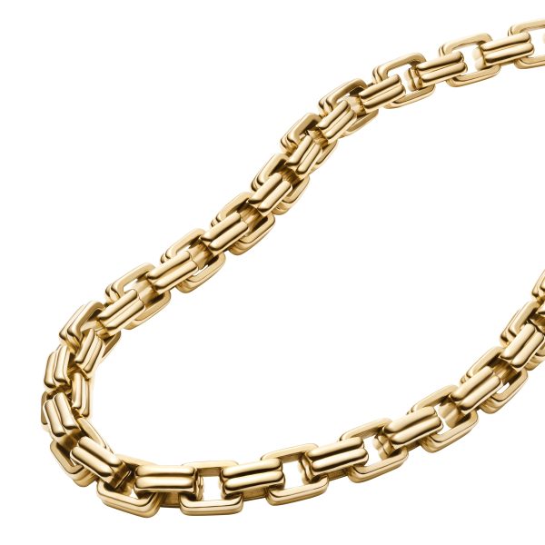 Fossil Raquel Bold Chains Gold-Tone Stainless Steel Chain Necklace - Preorder