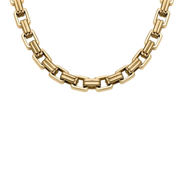 Fossil Raquel Bold Chains Gold-Tone Stainless Steel Chain Necklace - Preorder