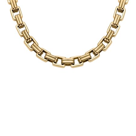 Fossil Raquel Bold Chains Gold-Tone Stainless Steel Chain Necklace - Preorder