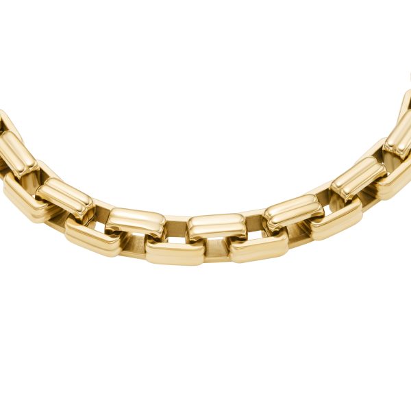 Fossil Raquel Bold Chains Gold-Tone Stainless Steel Chain Bracelet - Preorder