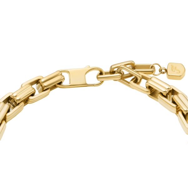 Fossil Raquel Bold Chains Gold-Tone Stainless Steel Chain Bracelet - Preorder