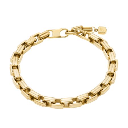 Fossil Raquel Bold Chains Gold-Tone Stainless Steel Chain Bracelet - Preorder