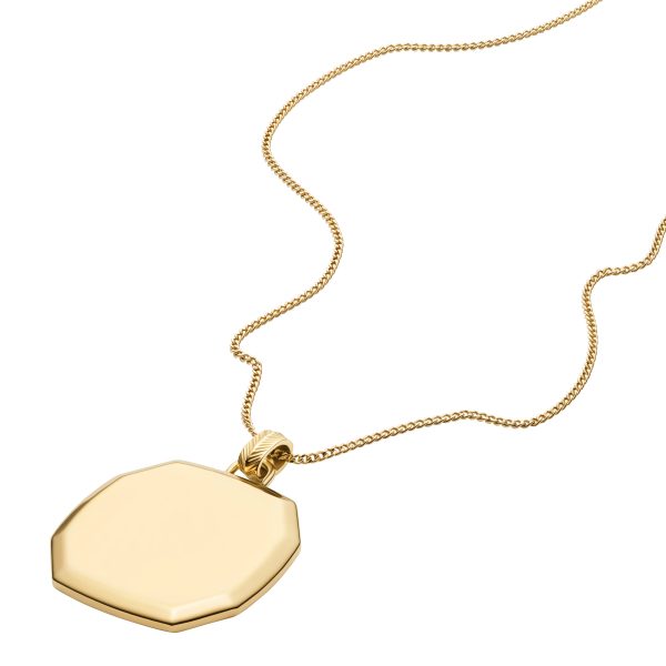 Fossil Harlow Gold-Tone Stainless Steel Pendant Necklace - Preorder