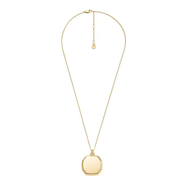 Fossil Harlow Gold-Tone Stainless Steel Pendant Necklace - Preorder