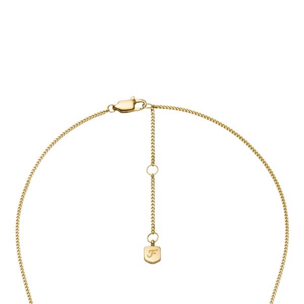 Fossil Harlow Gold-Tone Stainless Steel Pendant Necklace - Preorder