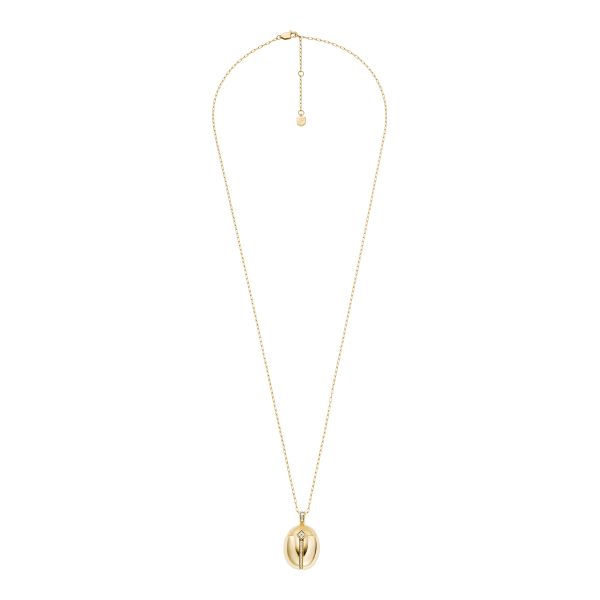 Fossil Sutton Scarab Gold-Tone Stainless Steel Pendant Necklace - Preorder