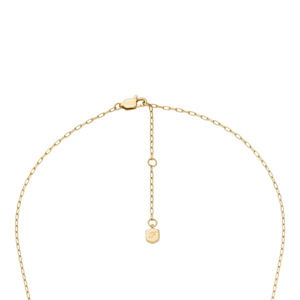 Fossil Sutton Scarab Gold-Tone Stainless Steel Pendant Necklace - Preorder