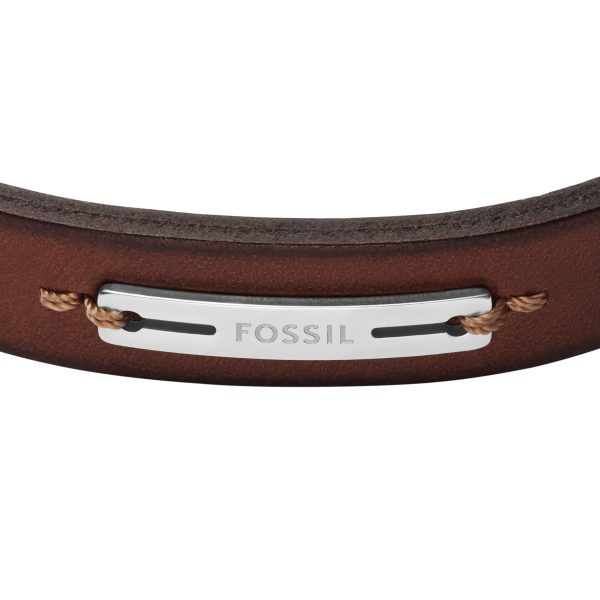 Fossil Machine Rugged Green and Brown Leather Strap Bracelet - Preorder