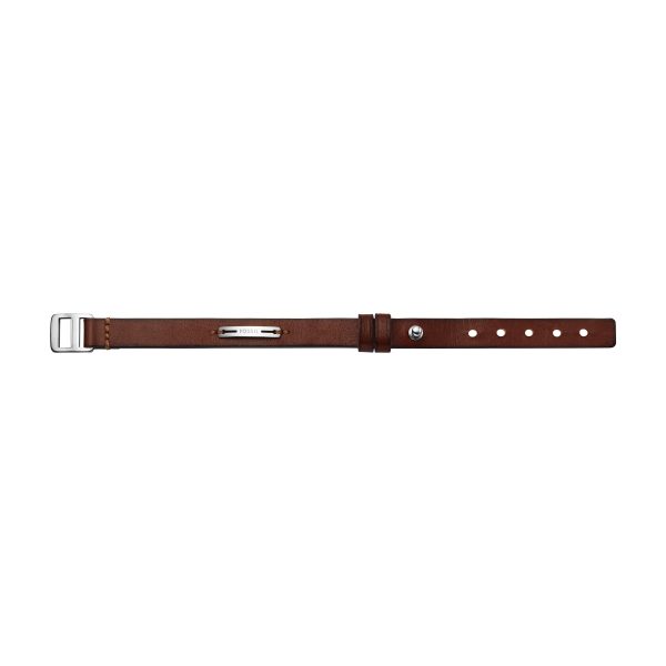 Fossil Machine Rugged Green and Brown Leather Strap Bracelet - Preorder