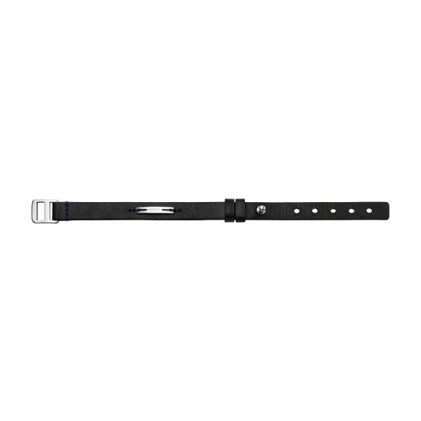 Fossil Machine Rugged Midnight Blue and Black Leather Strap Bracelet - Preorder