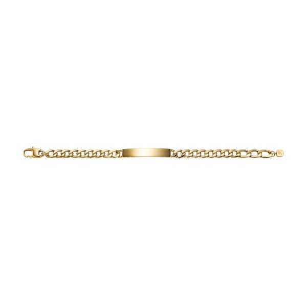 Fossil Ellis Gold-Tone Stainless Steel ID Bracelet - Preorder