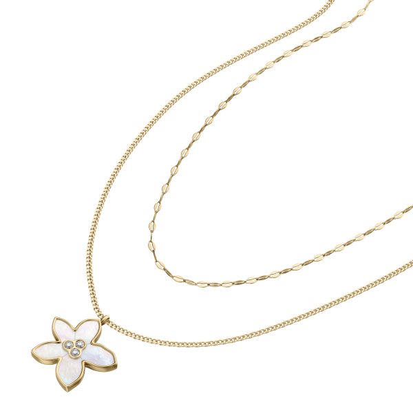 Fossil Sutton The Flower Collection Mother-of-Pearl Multi-Strand Necklace - Preorder