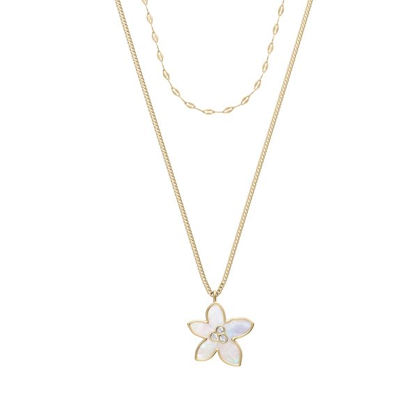 Fossil Sutton The Flower Collection Mother-of-Pearl Multi-Strand Necklace - Preorder