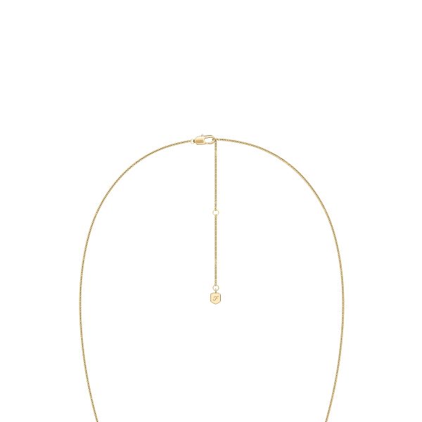 Fossil Sutton The Flower Collection Gold-Tone Stainless Steel Pendant Necklace - Preorder