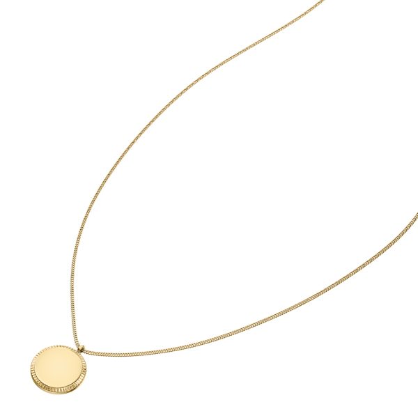 Fossil Ellis Gold-Tone Stainless Steel Pendant Necklace - Preorder