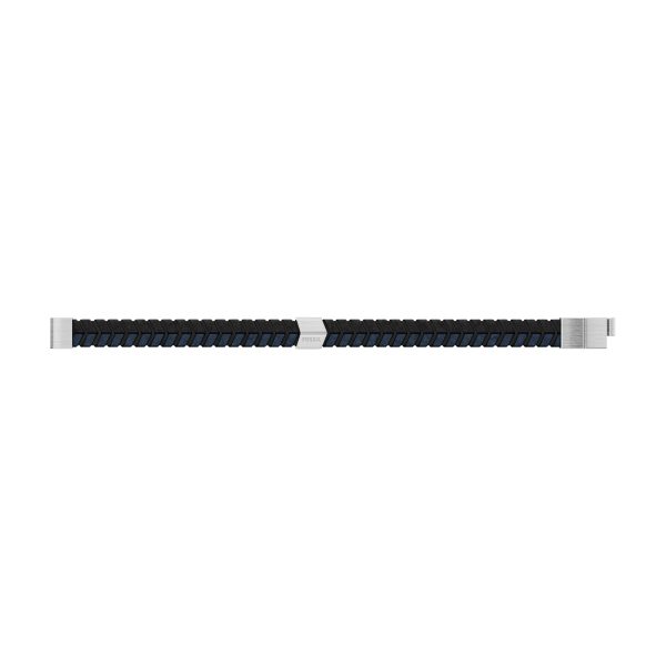Fossil Woven Blue and Black Leather Bracelet - Preorder
