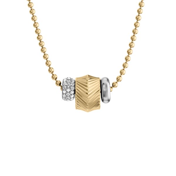Fossil Harlow Rondelles Two-Tone Stainless Steel Station Necklace - Preorder