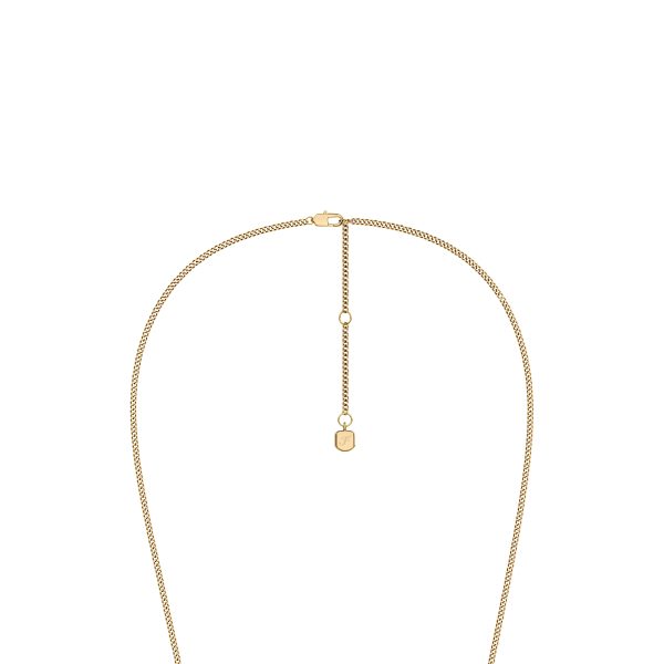 Fossil Raquel Glitz White Mother-of-Pearl Spinning Pendant Necklace - Preorder