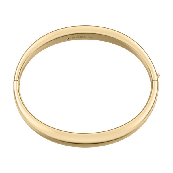 Fossil Ellis Domed Collection Gold-Tone Stainless Steel Bangle Bracelet - Preorder