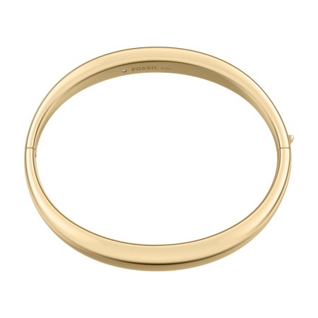 Fossil Ellis Domed Collection Gold-Tone Stainless Steel Bangle Bracelet - Preorder