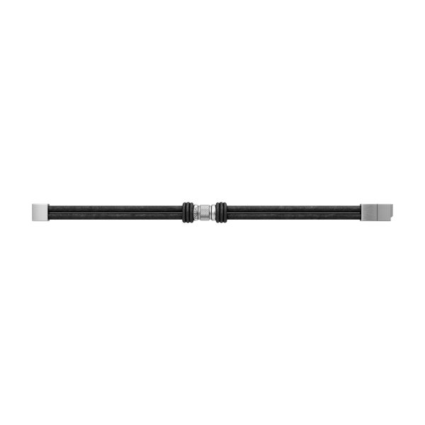 Fossil Machine Rondelles Black Leather Multi-Strand Bracelet - Preorder