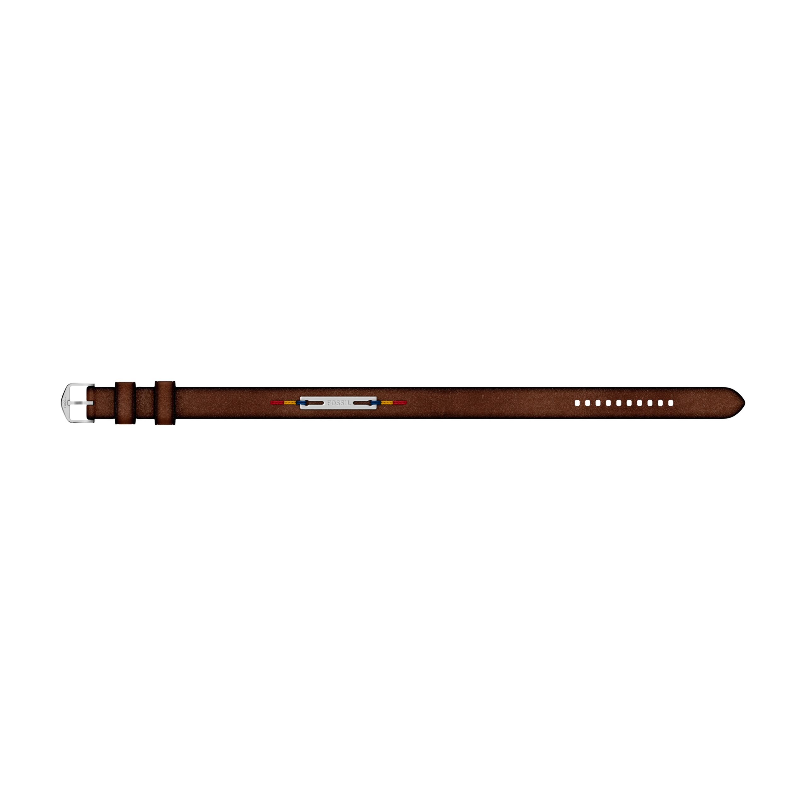 Fossil Everett Topstitch Brown Leather Strap Bracelet - Preorder - Image 4