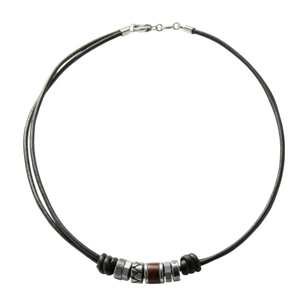 Fossil Black Rondell Necklace - Preorder
