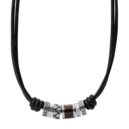 Fossil Black Rondell Necklace - Preorder