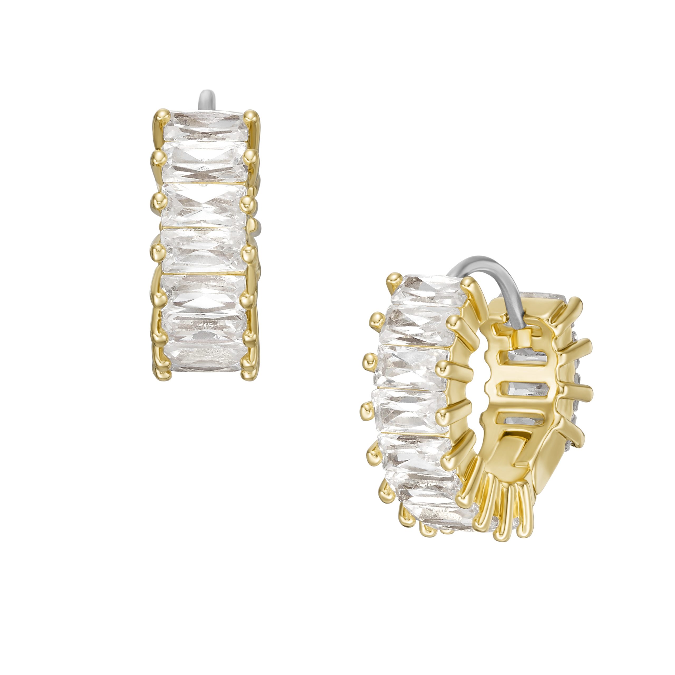 Fossil Hazel Gold-Tone Brass Hoop Earrings - Preorder - Image 2
