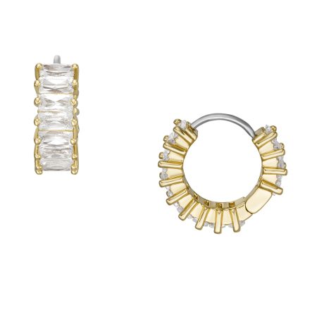 Fossil Hazel Gold-Tone Brass Hoop Earrings - Preorder