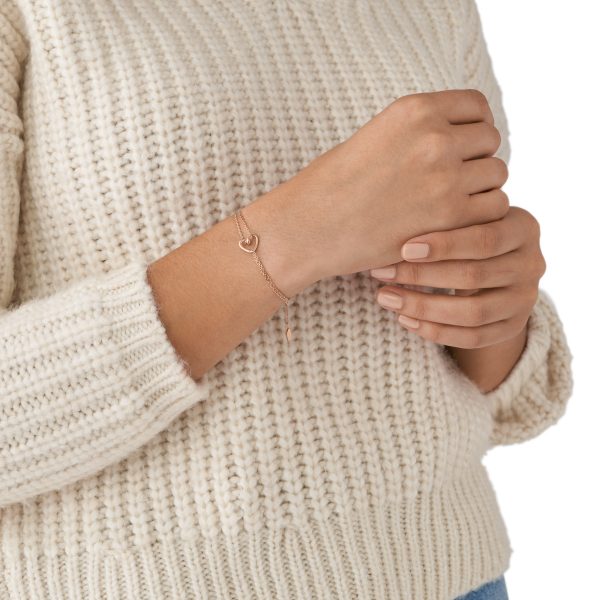 Fossil Sawyer Rose Gold-Tone Stainless Steel Chain Bracelet - Preorder