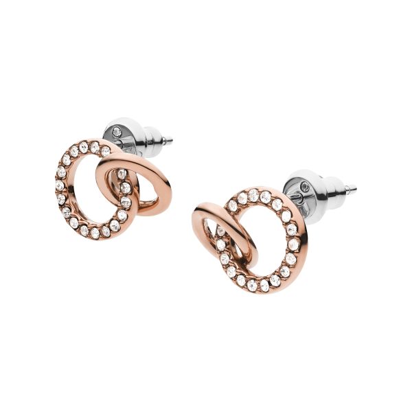 Fossil Rose Gold-Tone Stainless Steel Stud Earrings - Preorder