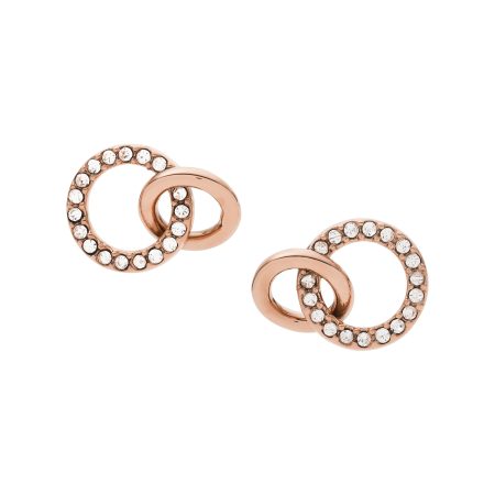 Fossil Rose Gold-Tone Stainless Steel Stud Earrings - Preorder