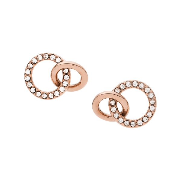 Fossil Rose Gold-Tone Stainless Steel Stud Earrings - Preorder