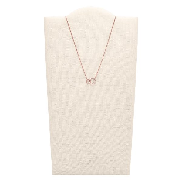 Fossil Rose Gold-Tone Stainless Steel Pendant Necklace - Preorder