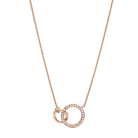 Fossil Rose Gold-Tone Stainless Steel Pendant Necklace - Preorder