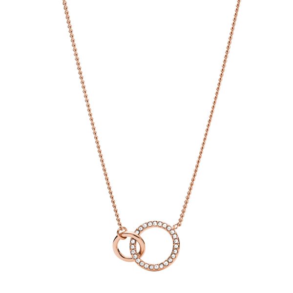 Fossil Rose Gold-Tone Stainless Steel Pendant Necklace - Preorder