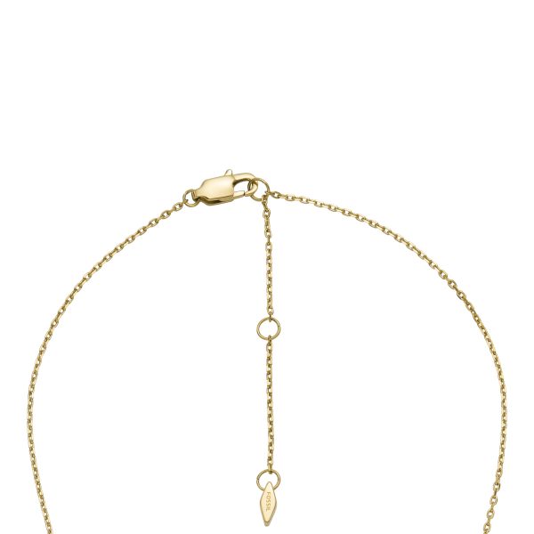 Fossil Sawyer Open Heart Gold-Tone Stainless Steel Pendant Necklace - Preorder