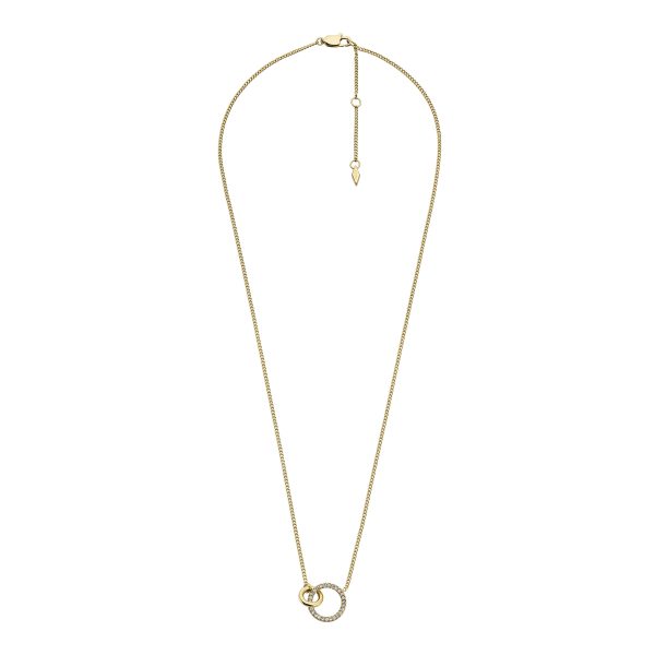 Fossil Hazel Icons Gold-Tone Stainless Steel Pendant Necklace - Preorder