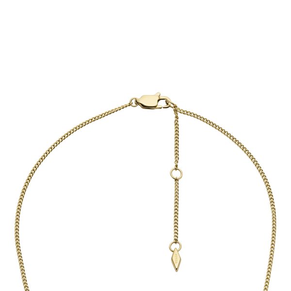 Fossil Hazel Icons Gold-Tone Stainless Steel Pendant Necklace - Preorder