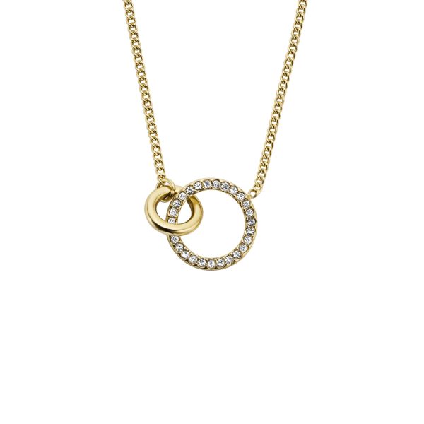 Fossil Hazel Icons Gold-Tone Stainless Steel Pendant Necklace - Preorder