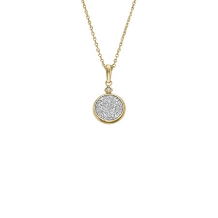 Fossil Hazel Glitz Paper Gold-Tone Stainless Steel Pendant Necklace - Preorder