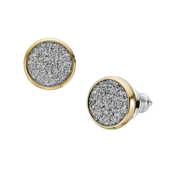 Fossil Hazel Glitz Paper Gold-Tone Stainless Steel Stud Earrings - Preorder