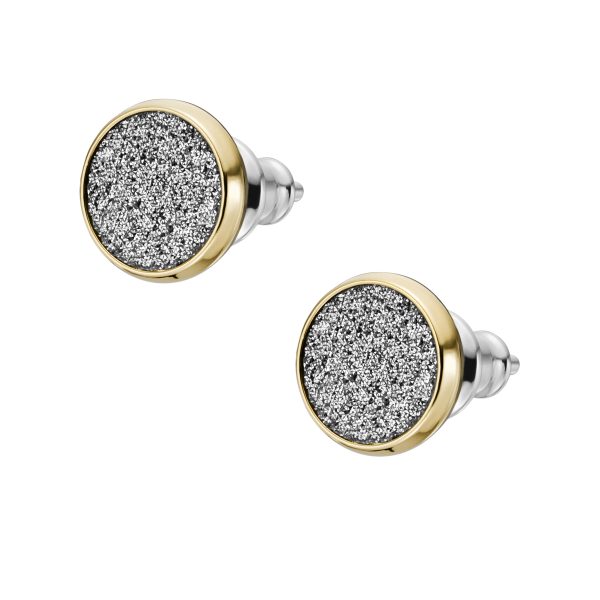 Fossil Hazel Glitz Paper Gold-Tone Stainless Steel Stud Earrings - Preorder