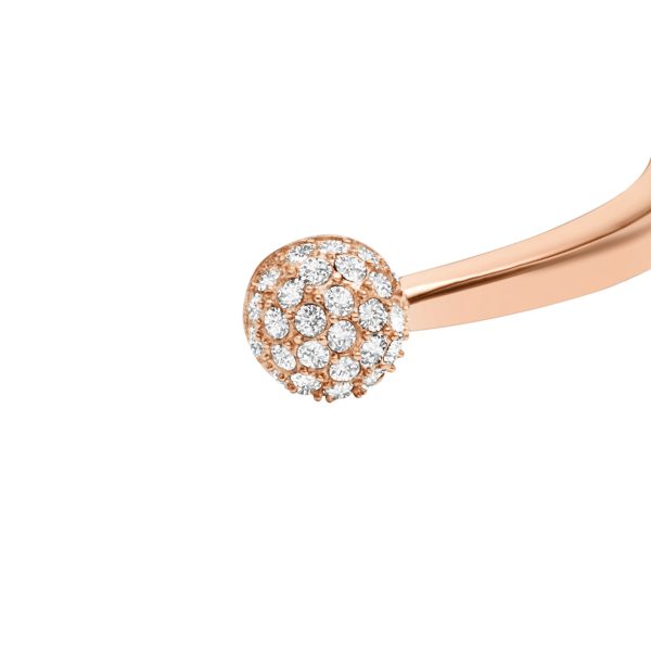 Fossil Hazel Glitz Cuff Rose Gold-Tone Stainless Steel Cuff Bracelet - Preorder