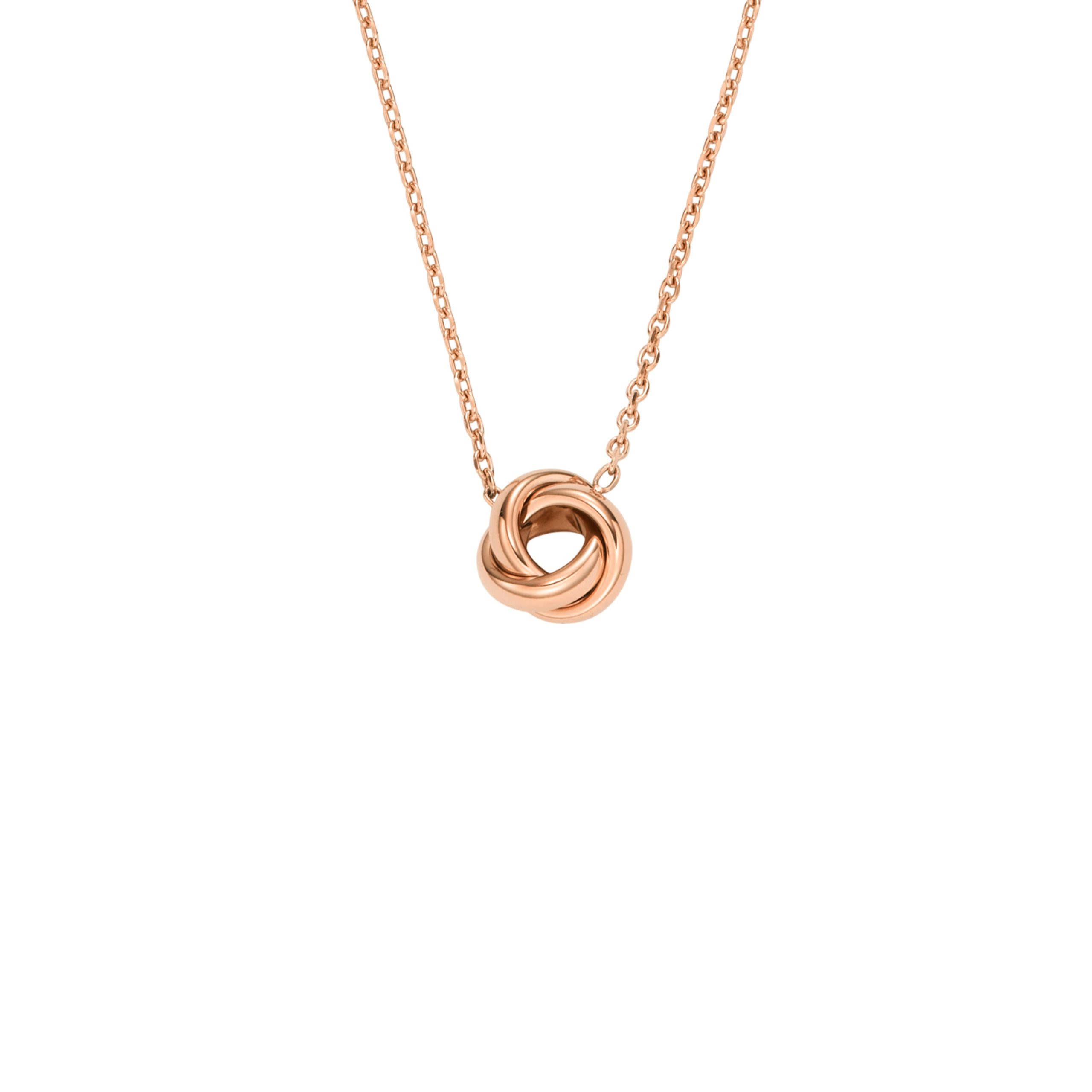 Fossil Sawyer Love Knot Rose Gold-Tone Stainless Steel Station Necklace - Preorder - Image 5