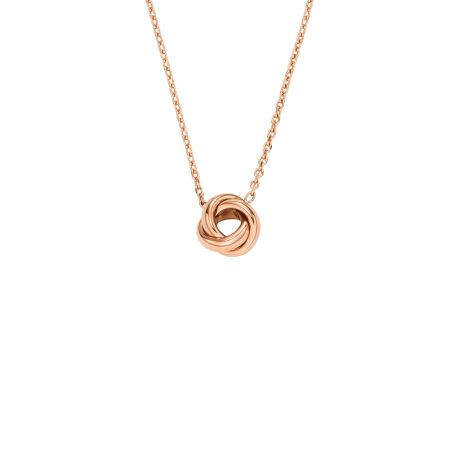 Fossil Sawyer Love Knot Rose Gold-Tone Stainless Steel Station Necklace - Preorder