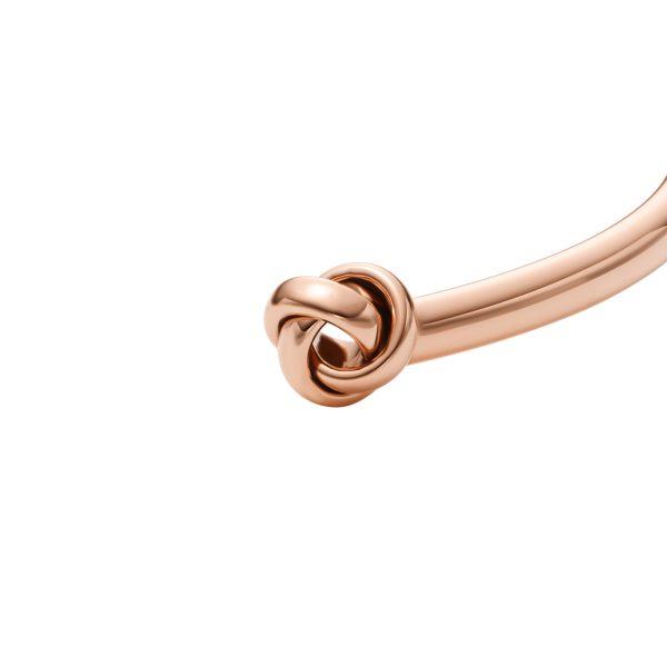 Fossil Sawyer Love Knot Rose Gold-Tone Stainless Steel Cuff Bracelet - Preorder